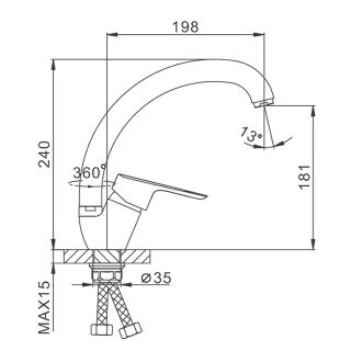 Смеситель для раковины Frap F41703-B хром